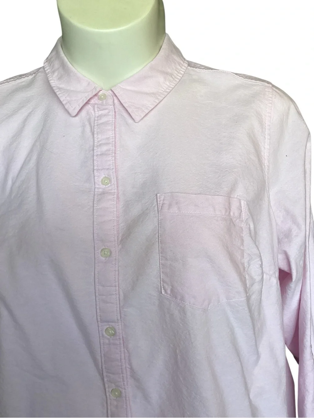 croft & barrow Plus Size 2X Pink Button-Down Shirt 100% Cotton’s - Picture 5 of 10